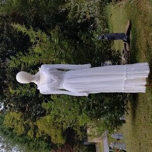 1970s VINTAGE Gunne Sax Prairie Bohemian Wedding Dress Jessica McClintock Boho